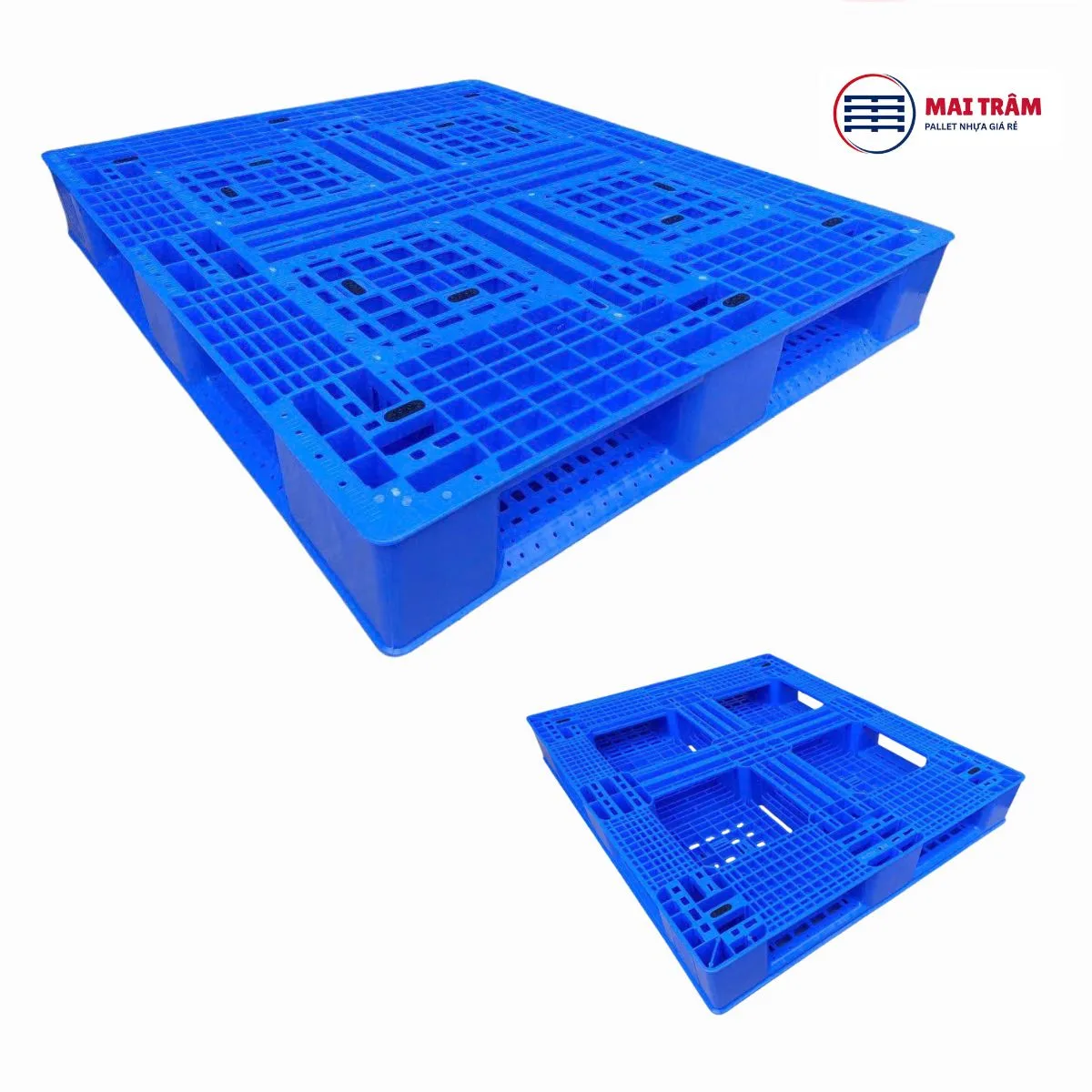 Pallet Nhựa 1200x1100x150mm HDPE Tái Sinh + Nguyên Sinh Mới