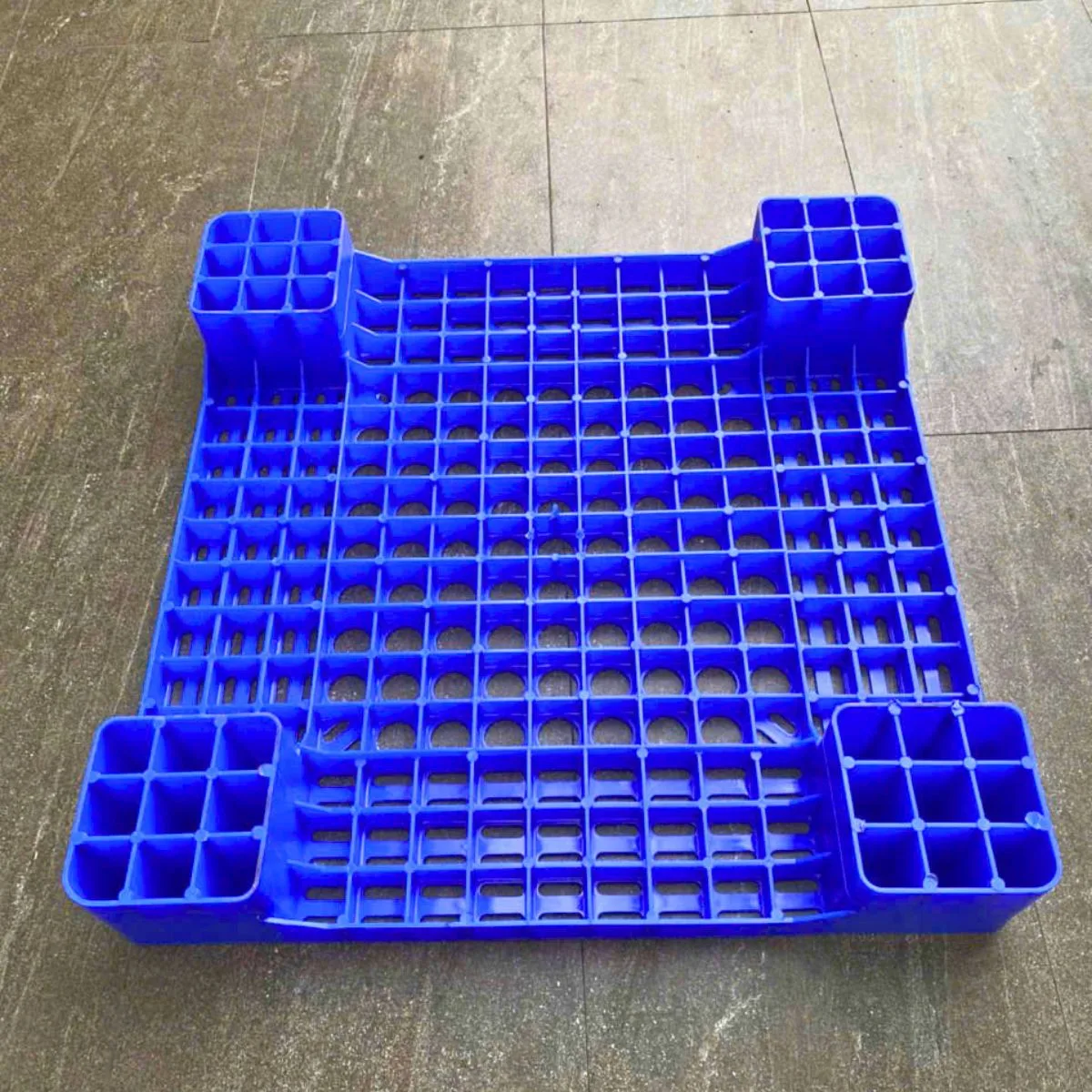 Ứng dụng Pallet Nhựa 600x600x100mm HDPE Nguyên Sinh Xanh Dương