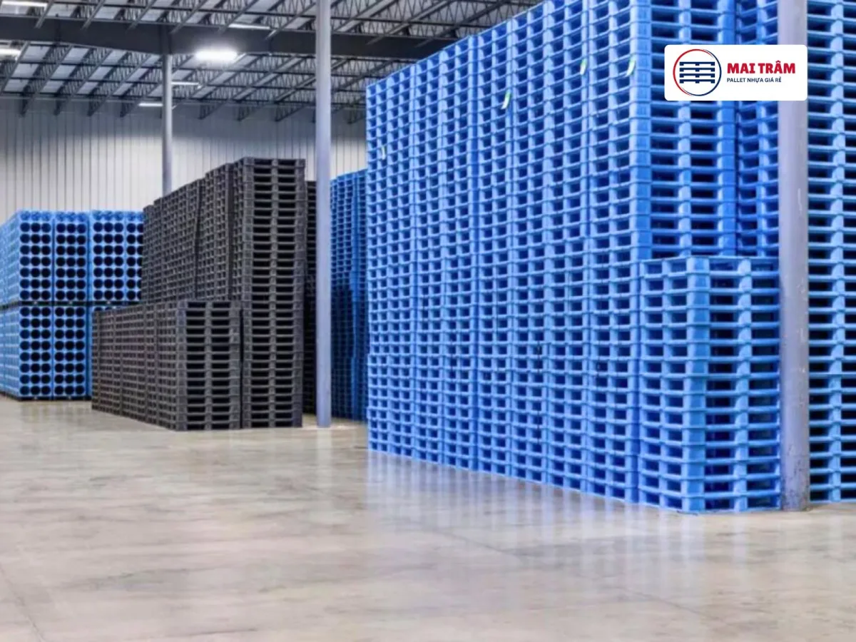 Pallet Nhựa 1100x1100x120mm HDPE Nguyên Sinh 