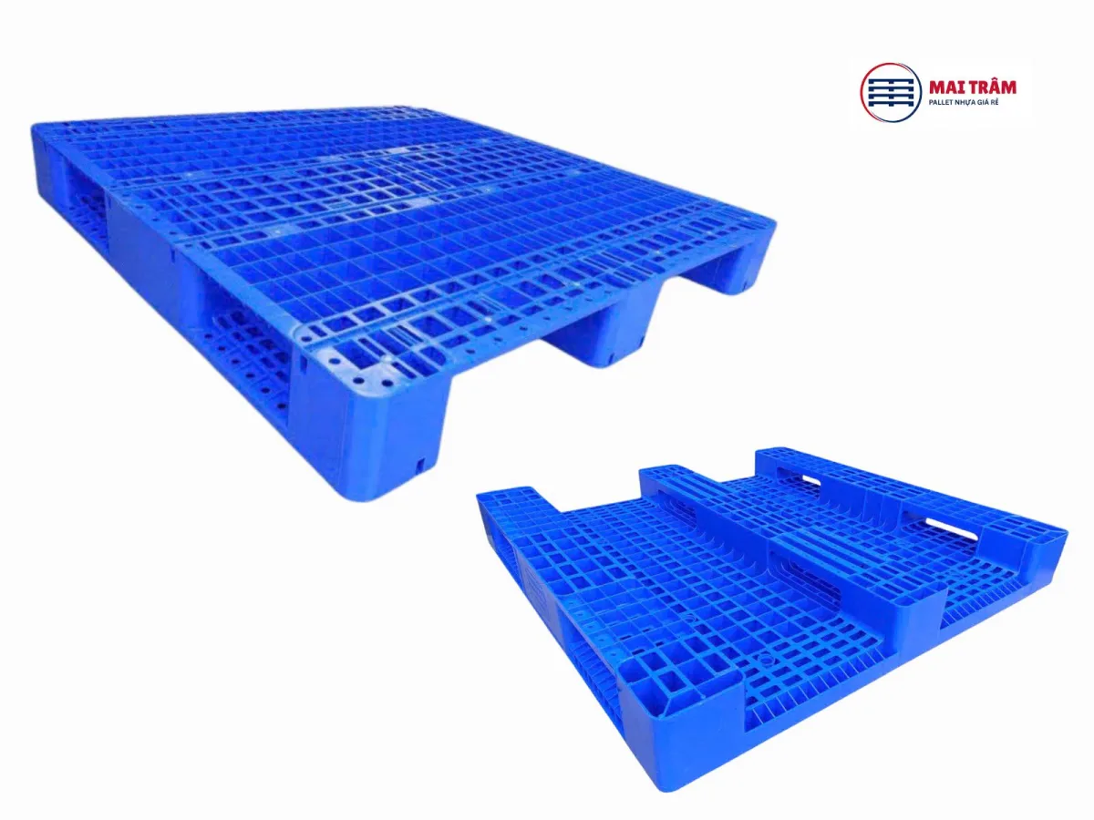Pallet Nhựa 1200x1200x150mm HDPE Tái Sinh + Nguyên Sinh