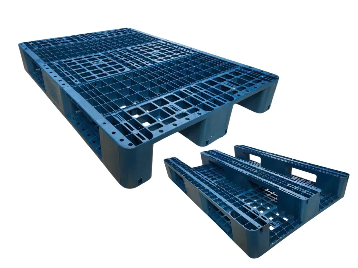 Pallet Nhựa 800x1200x155mm Xanh HDPE Tái Sinh + Nguyên Sinh Mới