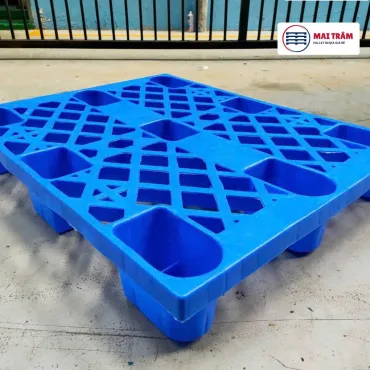 Pallet Nhựa Chân Cốc 800x1000x140mm HDPE Tái Sinh + Nguyên Sinh
