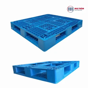 Pallet Nhựa Siêu Tải 1100x1200x150mm HDPE Tái Sinh + Nguyên Sinh