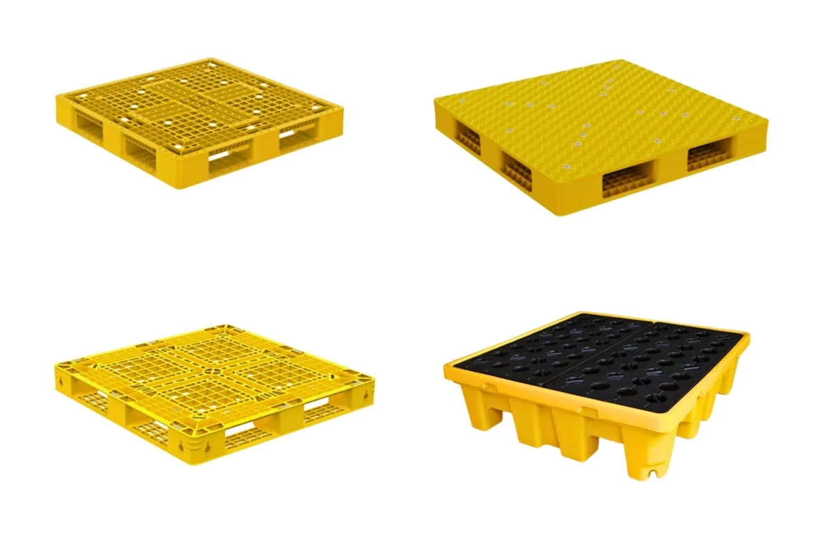 Các loại pallet nhựa màu vàng phổ biến