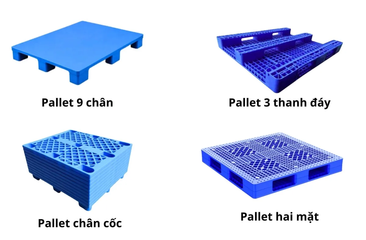 Các loại chân pallet nhựa phổ biến
