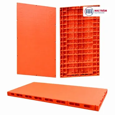 Pallet lót sàn sân khấu 500x1000x50mm cam HDPE nguyên sinh mới 100%
