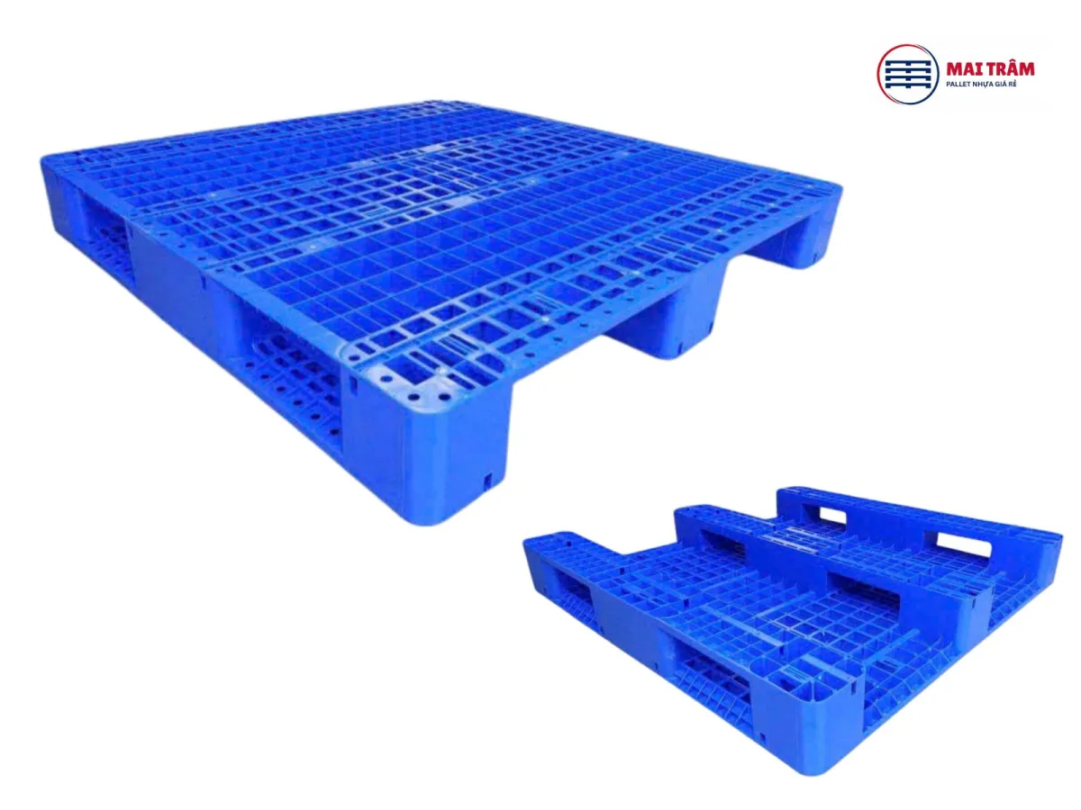 Pallet Nhựa 1200x1200x155mm HDPE Tái Sinh + Nguyên Sinh Mới