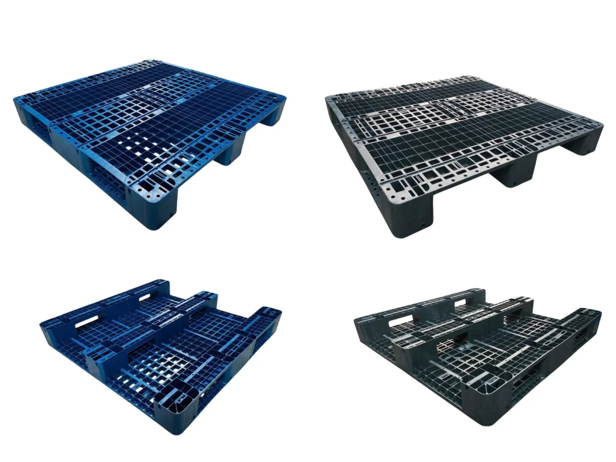 Pallet Nhựa 1200x1200x155mm HDPE xanh và đen