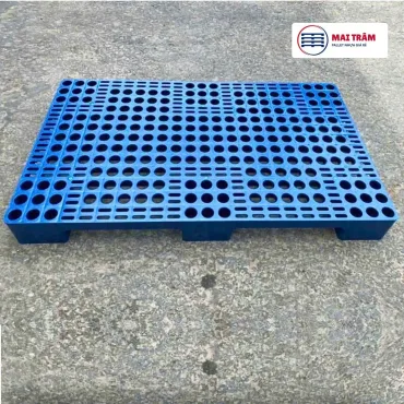 Pallet Nhựa 600x1000x100mm Xanh HDPE Tái Chế Mới 100%