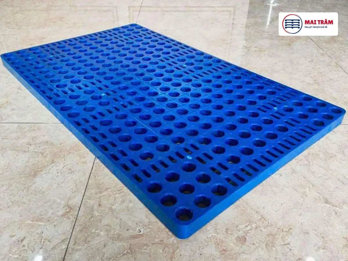 Pallet Nhựa 600x1000x35mm Xanh Dương Tái Chế