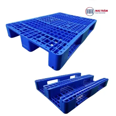 Pallet Nhựa 800x1200x155mm HDPE Tái Sinh + Nguyên Sinh Mới 100%