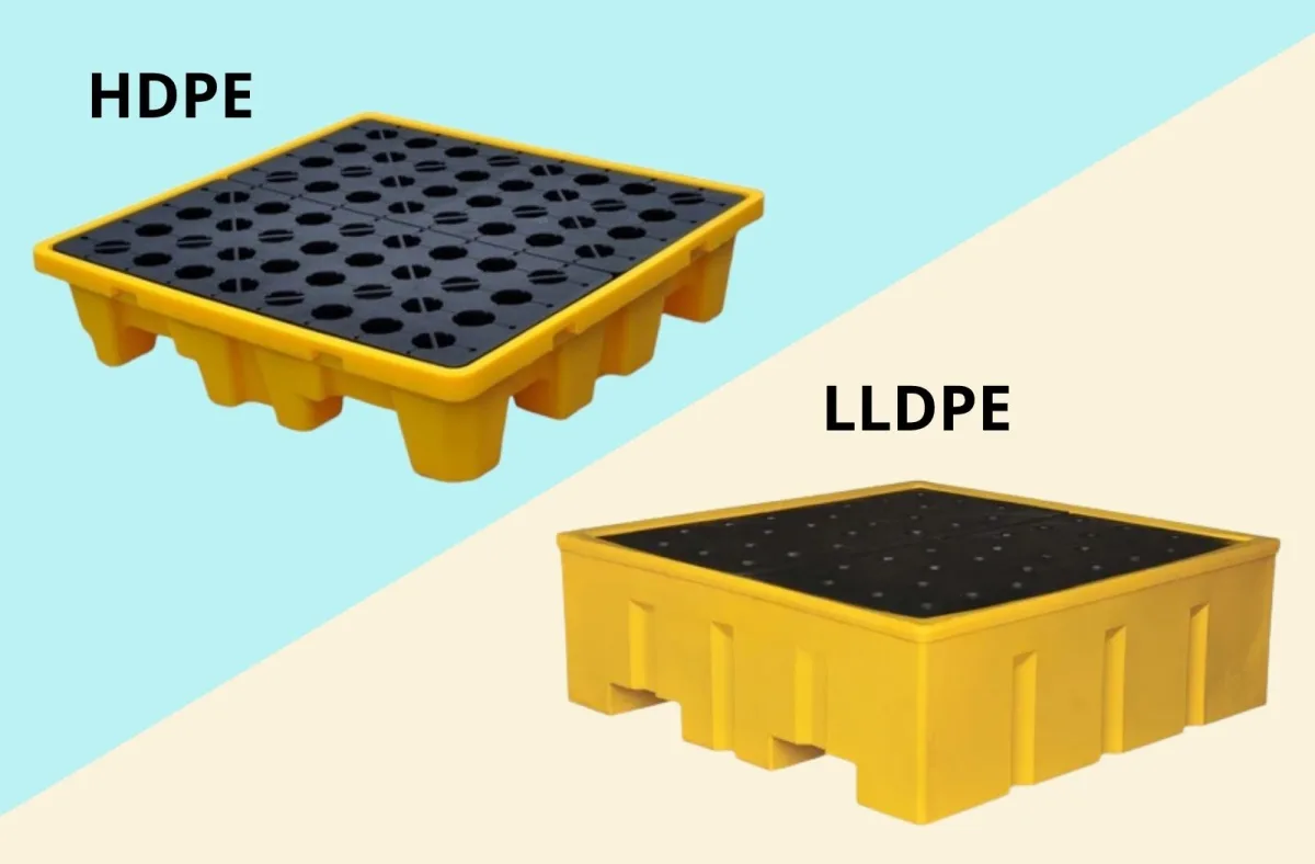 Phân biệt đặc tính của nhựa HDPE và LLDPE để chọn loại pallet chống tràn phù hợp nhất.
