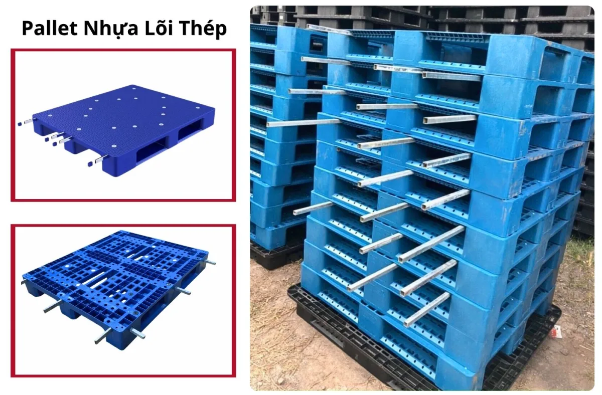 Pallet nhựa lõi thép