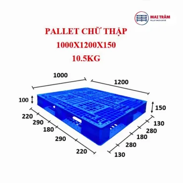 Pallet nhựa 1200x1000x150mm 2000kg