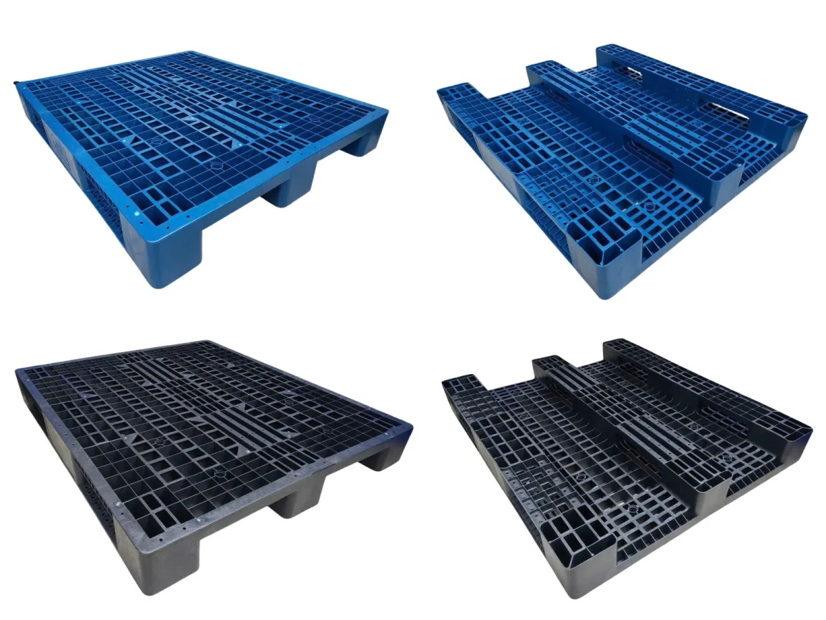 Pallet Nhựa 1200x1000x150mm HDPE Tái Sinh + Nguyên Sinh Xanh & Đen