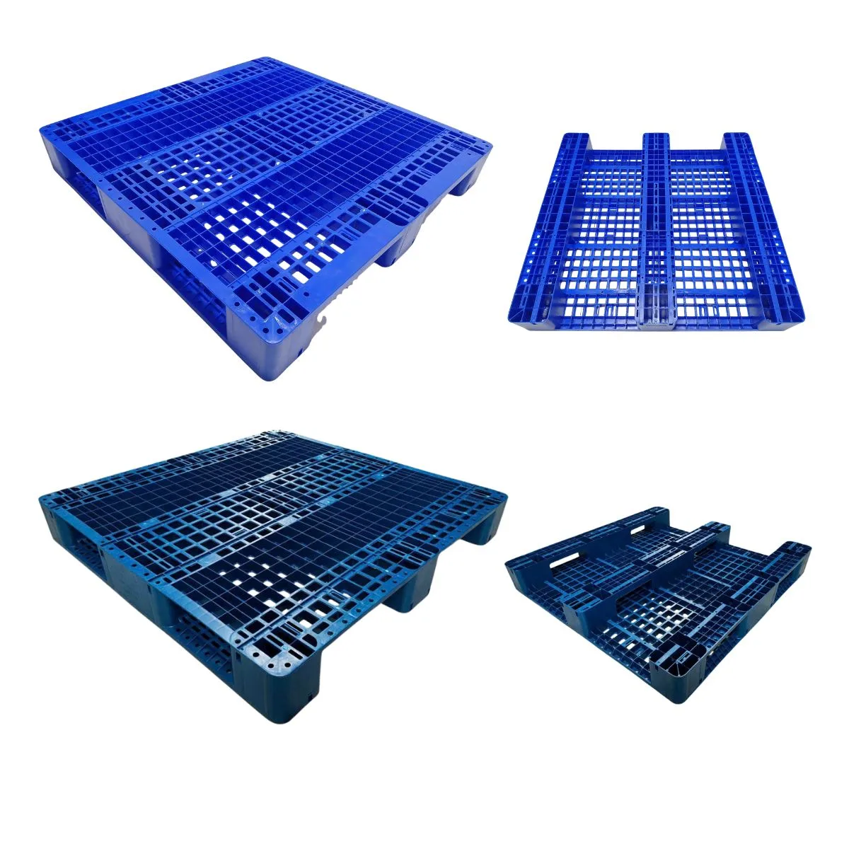 Pallet Nhựa 3 Chân Thẳng 1100x1100x150mm 2500kg xanh