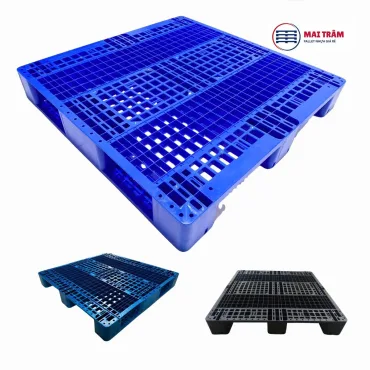 Pallet Nhựa 3 Chân Thẳng 1100x1100x150mm 2500kg