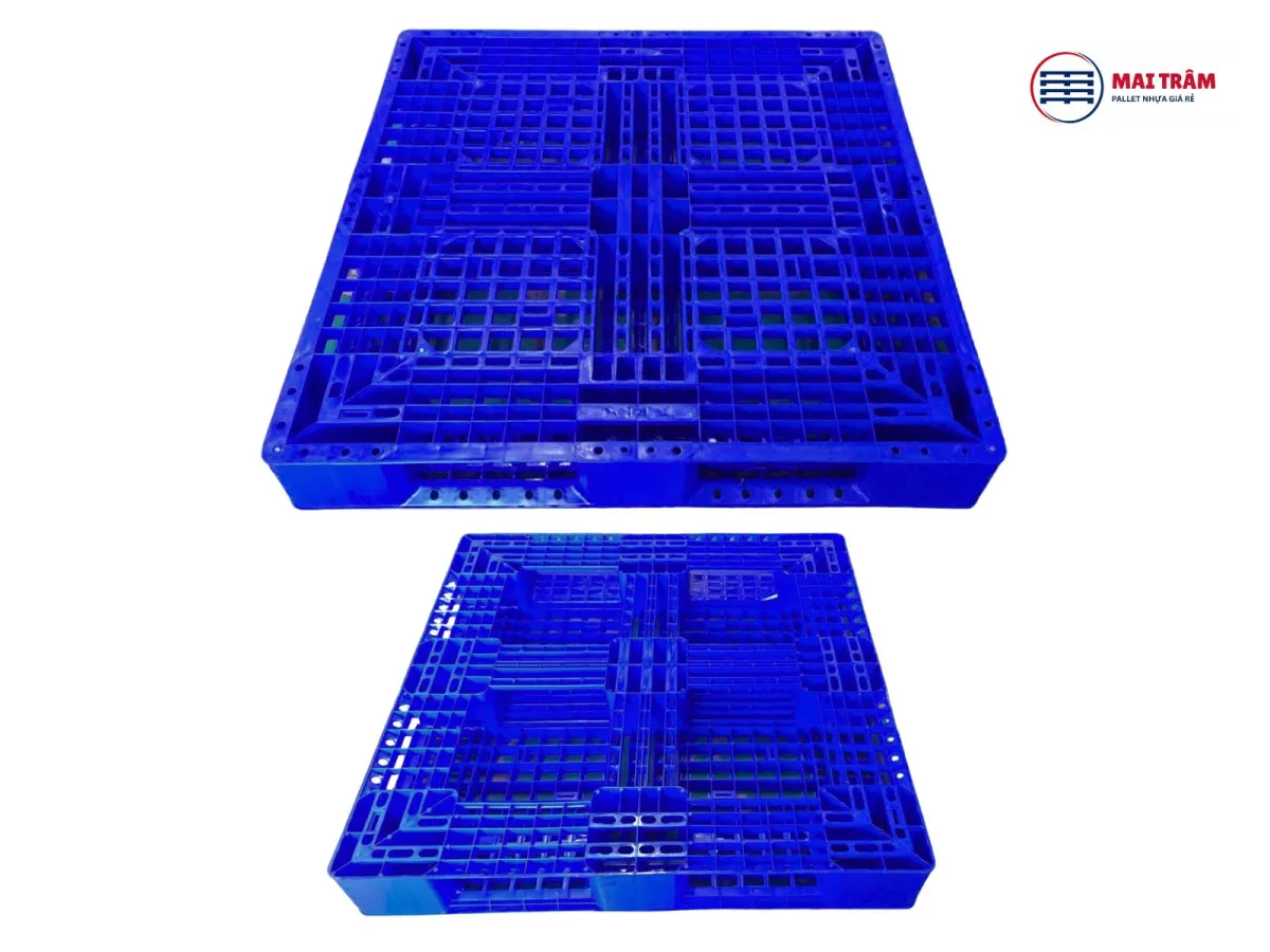 Pallet Nhựa Chân Giằng 1100x1100x150mm 2000kg mới 100% được sản xuất từ nhựa HDPE chất lượng cao