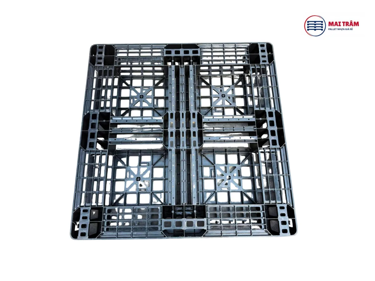Pallet Nhựa Cũ 1100x1100x120mm 95% – Hàn Quốc, Chịu Tải 1000kg, Giá Tốt
