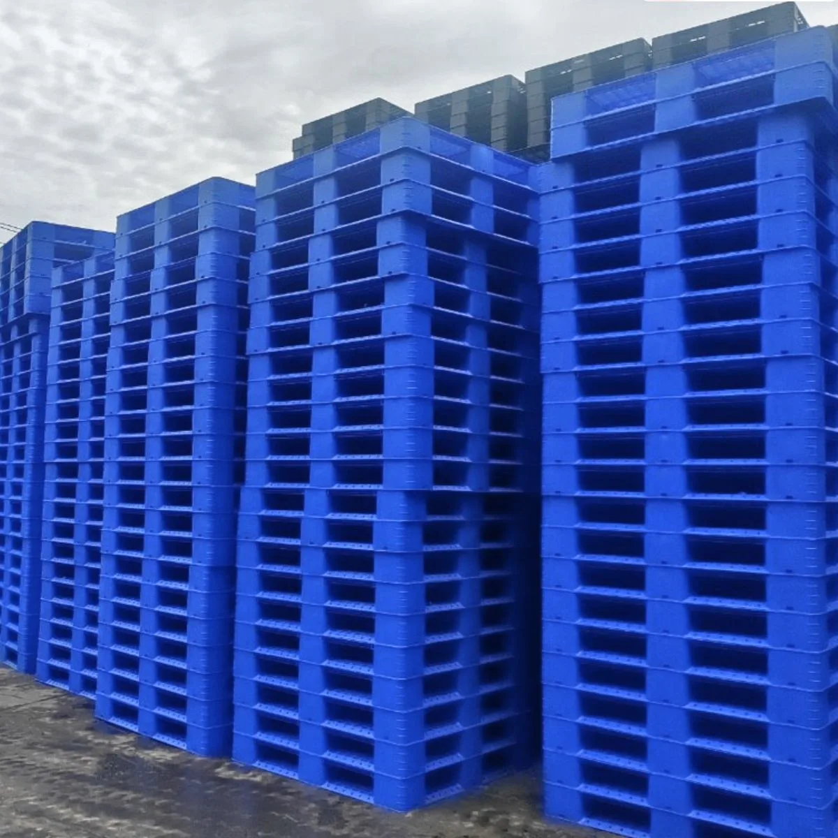 Pallet Nhựa Cũ 1100x1100x150mm xanh