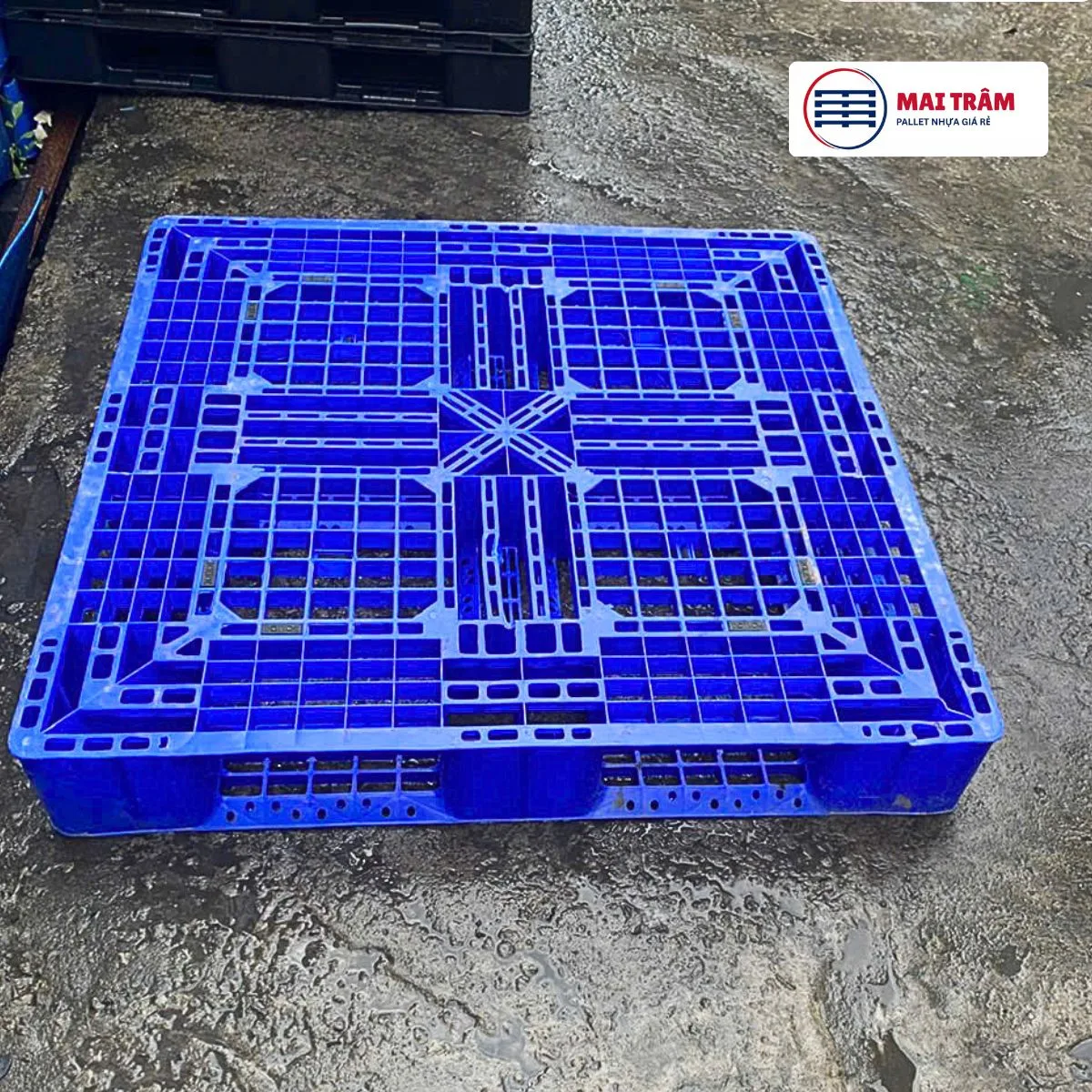Pallet Nhựa Cũ 1100x1100x150mm tại Mai Trâm Plastic