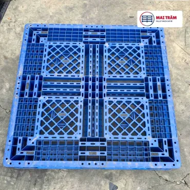 Pallet Nhựa Cũ 1100x1100x150mm Mặt Lưới