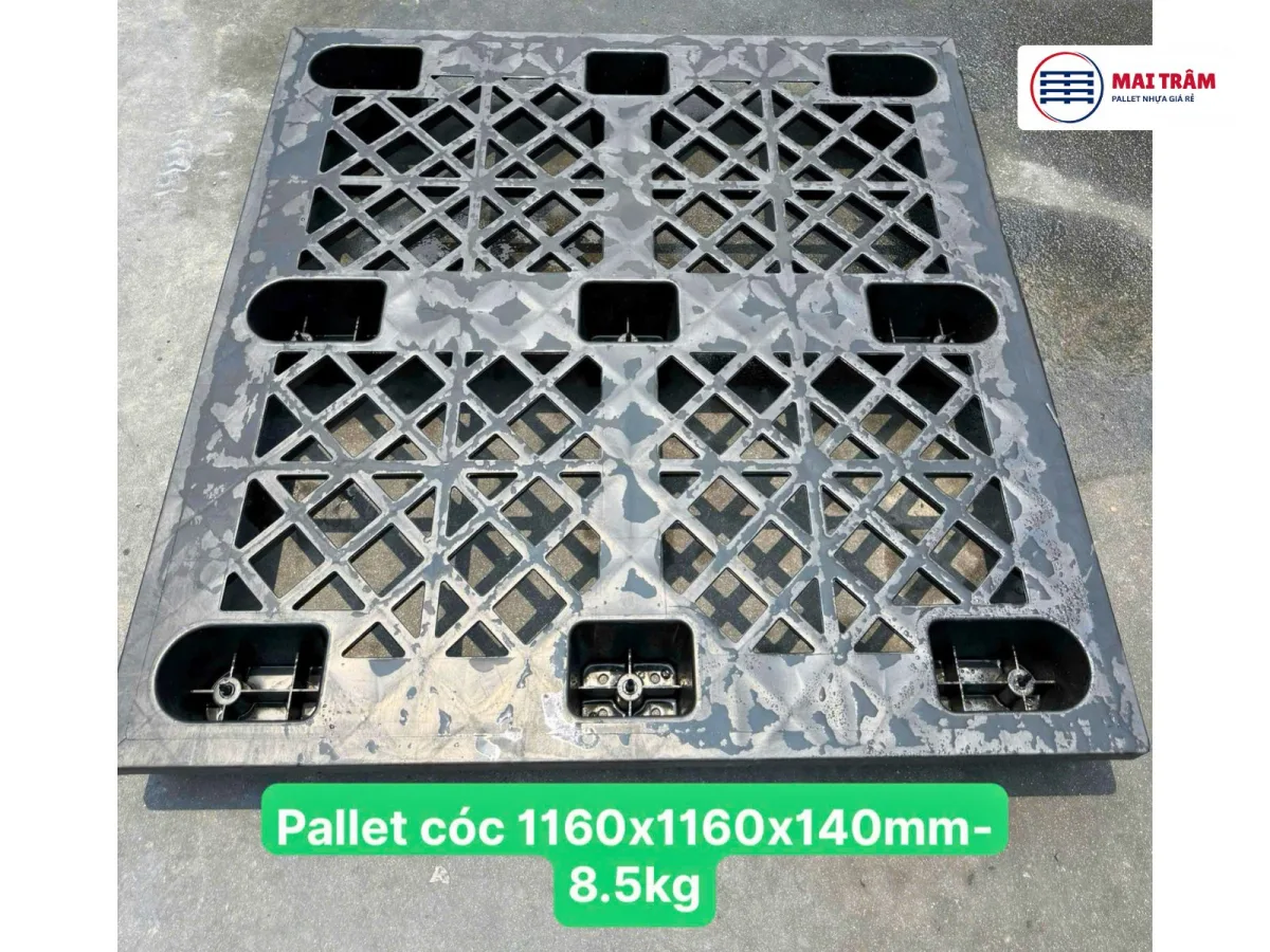 Pallet Nhựa Cũ 1160x1160x140mm 1000kg – Mới 85%