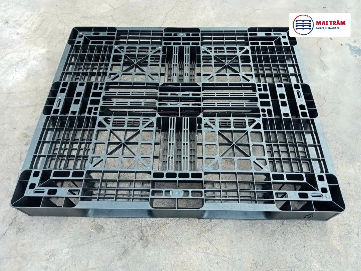 Pallet Nhựa Cũ 1200x1000x120mm Hàn Quốc 1000kg – Giá Rẻ, Chất Lượng Cao