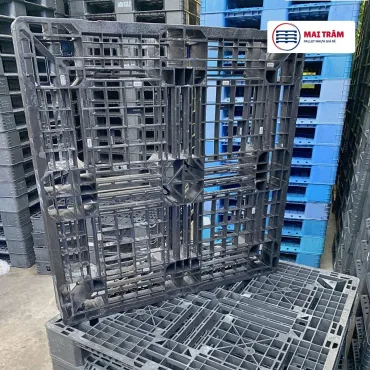 Pallet Nhựa Cũ Mặt Lưới 1100x1100x150mm 2000kg HDPE tái sinh