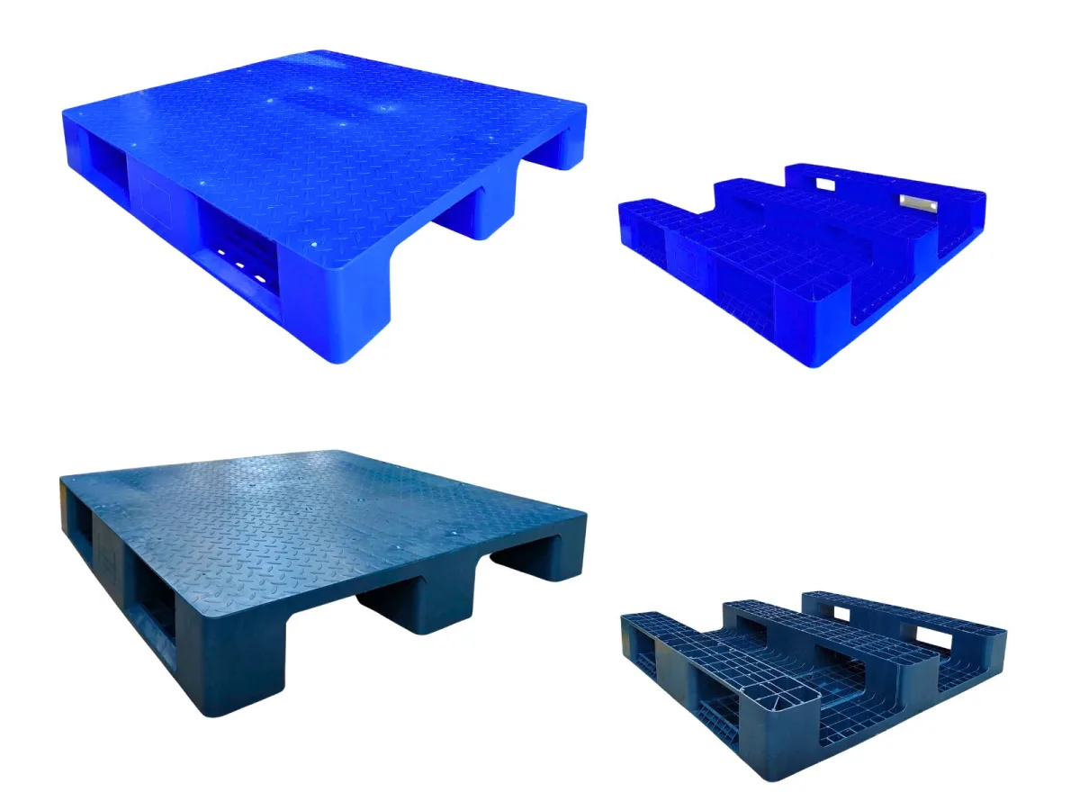 Pallet Nhựa Mặt Kín 1100x1100x165mm 3000kg xanh
