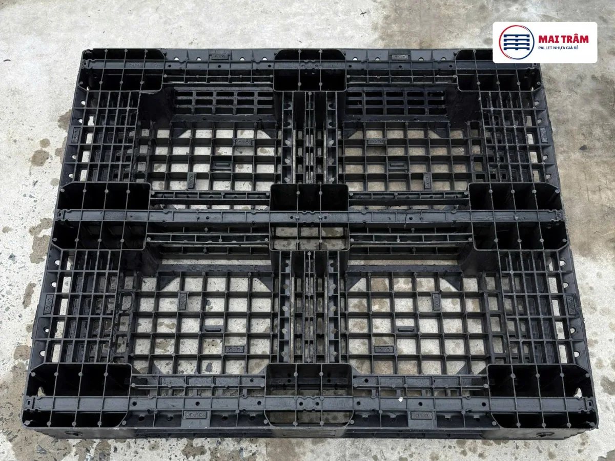 Pallet Nhựa Mặt Lưới 1200x1000x150mm 2000kg HDPE Tái Sinh Giá Tốt