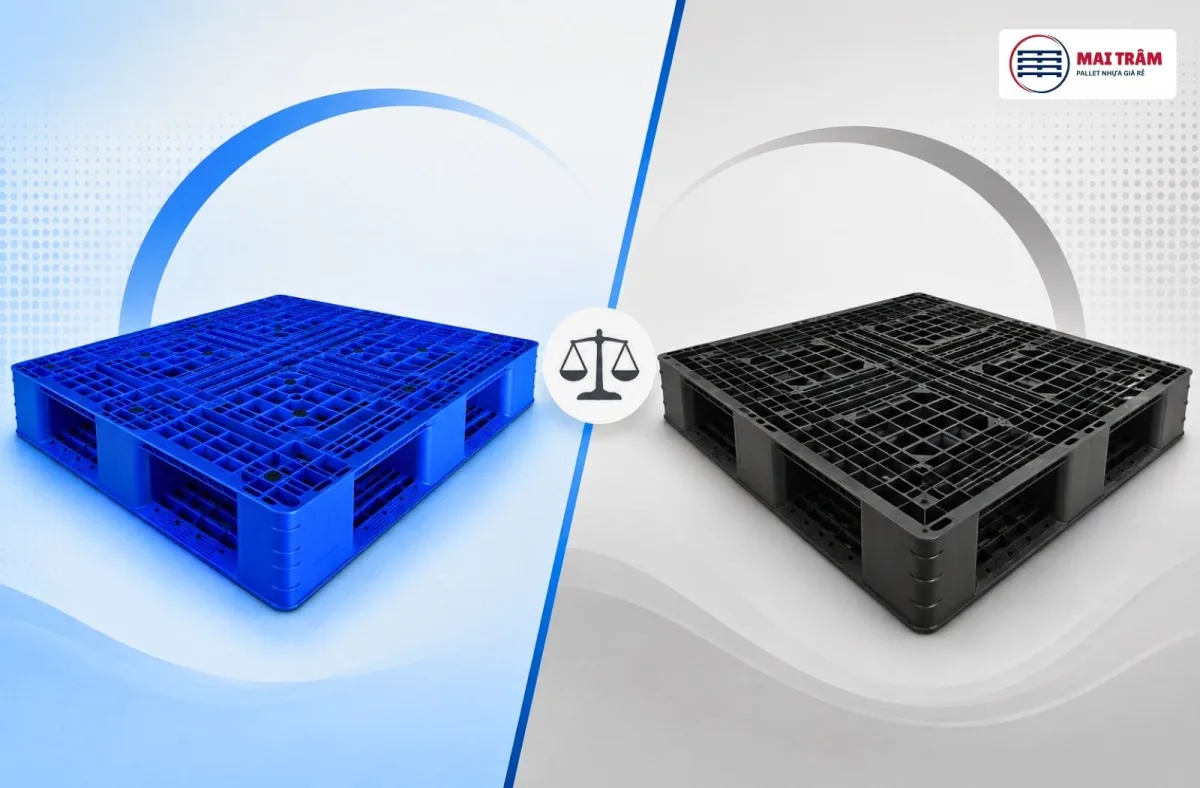 Pallet Xanh Và Pallet Đen: Nên Chọn Loại Nào Cho Doanh Nghiệp?