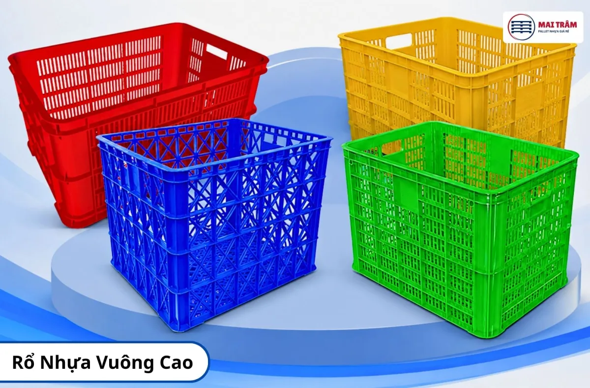 Rổ nhựa vuông cao: Lợi ích và ứng dụng lưu trữ