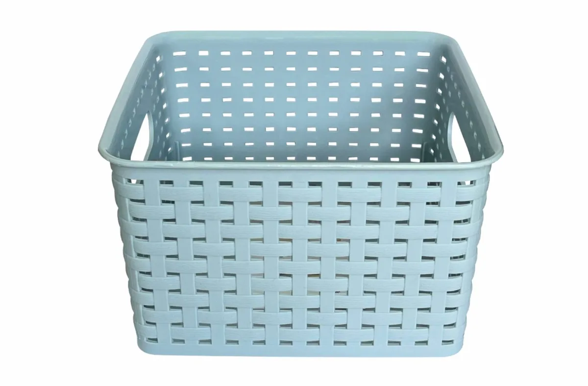 Rổ nhựa vuông lớn có quai được trang bị tay cầm chắc chắn ở hai bên