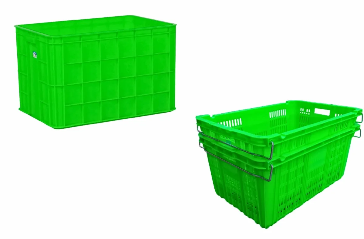 Rổ nhựa xanh sử dụng cho các ngành công nghiệp và vận tải