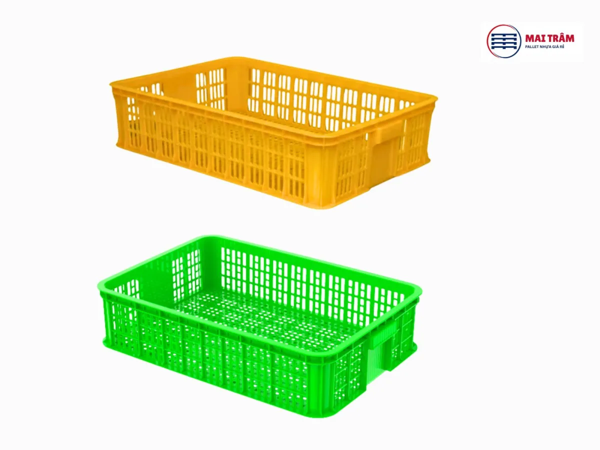Sóng nhựa hở 610x420x150mm HDPE nguyên sinh