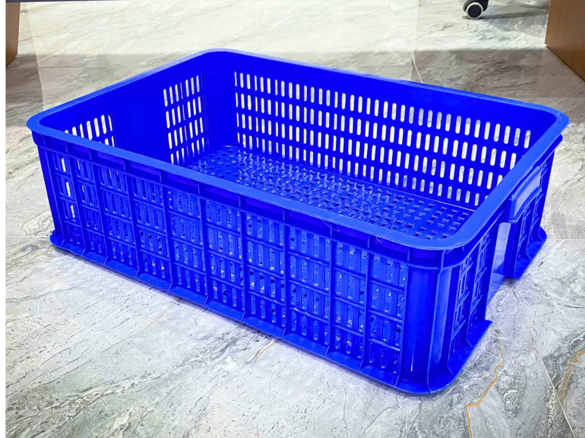 Sóng nhựa hở 610x420x190mm HDPE nguyên sinh mới 100%