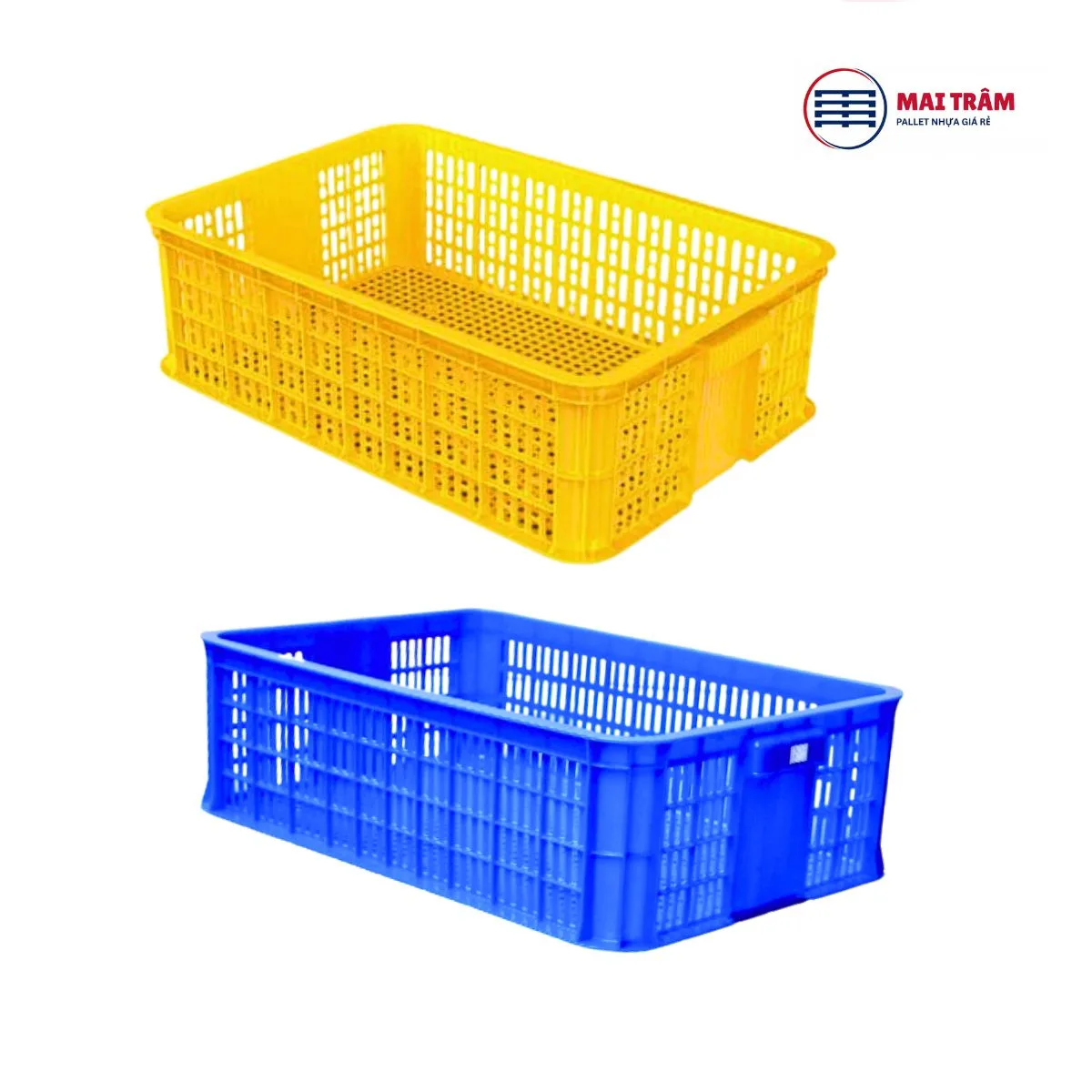 Sóng nhựa hở 610x420x190mm HDPE nguyên sinh