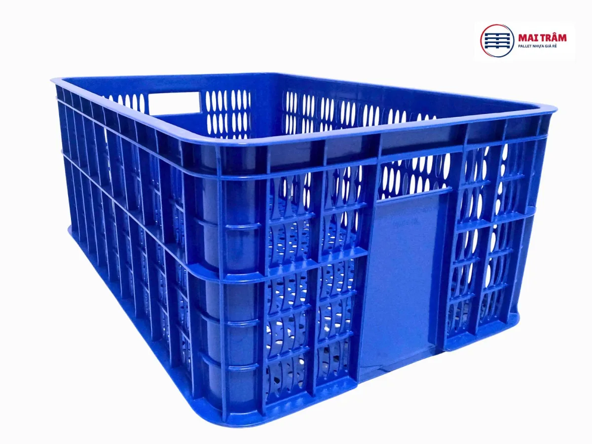 Sóng nhựa hở 610x420x250mm HDPE nguyên sinh