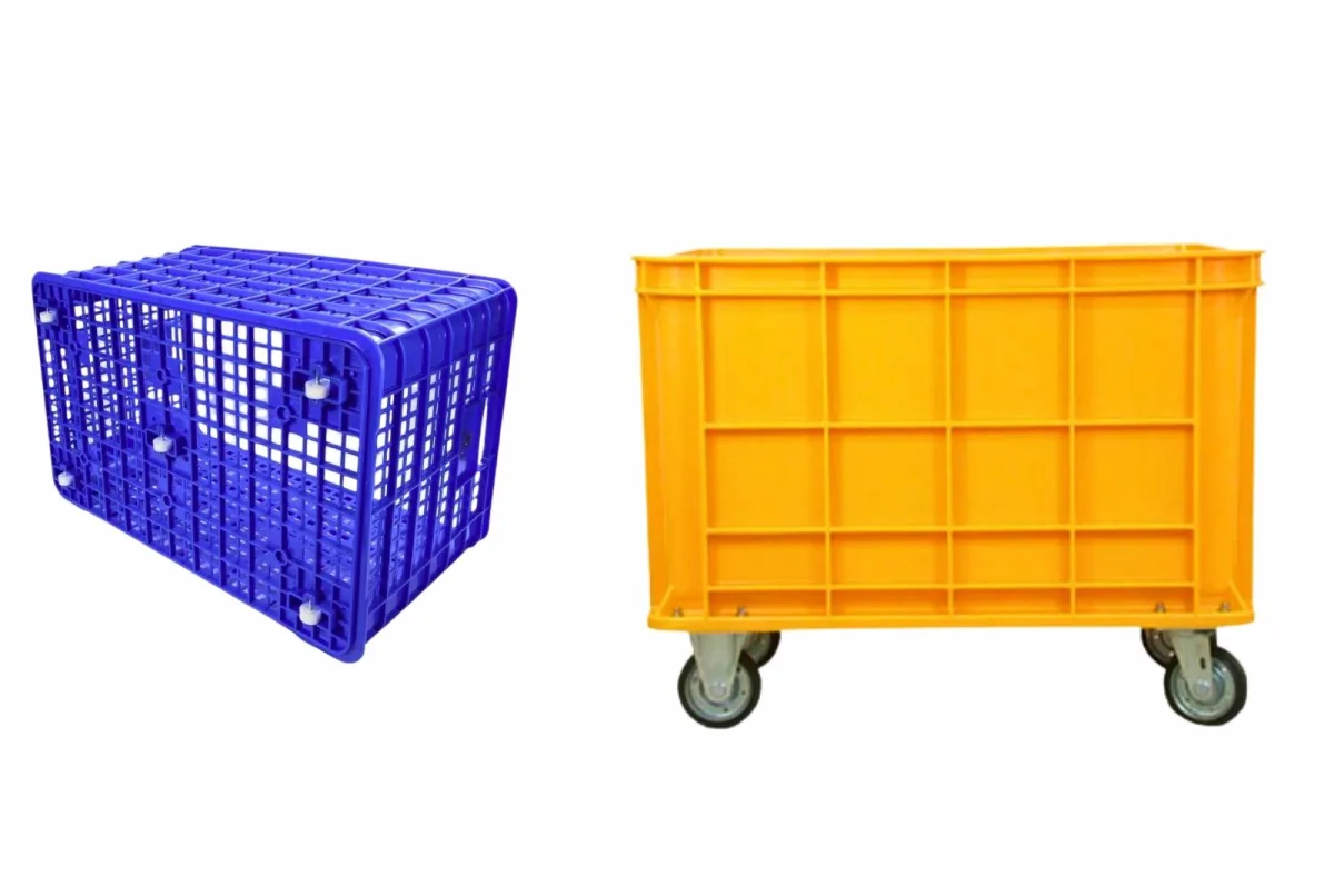 Sọt nhựa có bánh xe