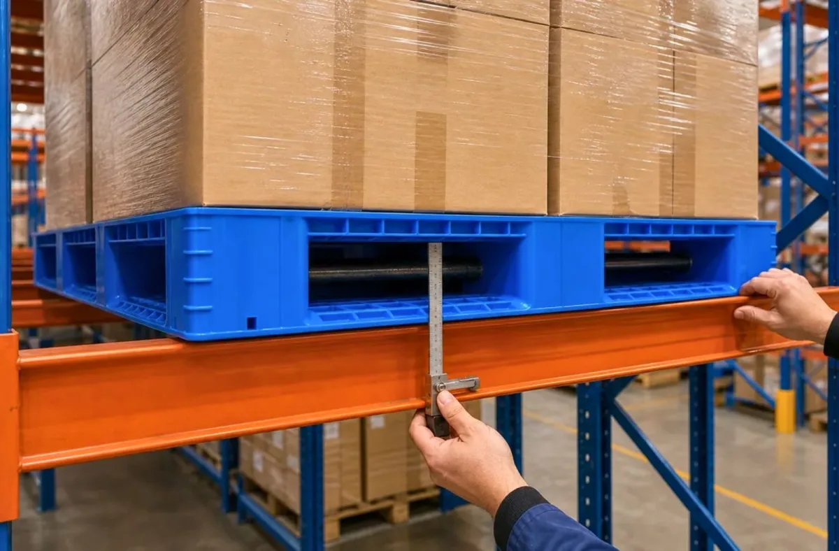 Pallet lõi sắt hoạt động an toàn trên hệ thống kệ cao chịu tải nặng liên tục