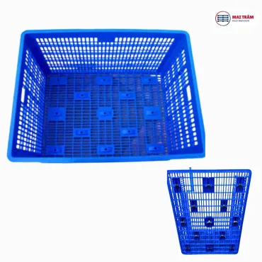 Sóng nhựa hở 26 bánh xe 1135x820x645mm HDPE nguyên sinh